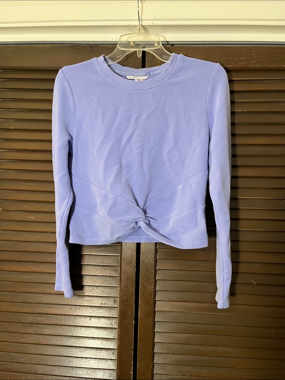 Victoria's Secret Lavender Twist-Front Long Sleeve Tee